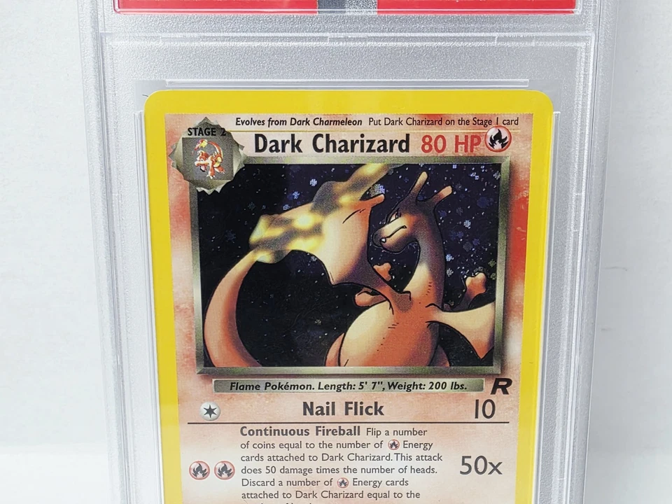 POKEMON ROCKET DARK CHARIZARD HOLO #4 PSA 8 VERY NICE!!!! - Image 3 of 4