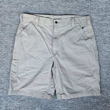 Carhartt Shorts Men 40 Original Fit B147 Tan Utility Workwear Carpenter Cotton
