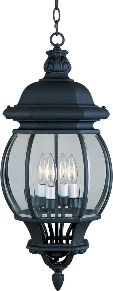 Maxim Lighting 1039BK Crown Hill 4 luces 26" luz colgante exterior en negro Foto 2 de 2