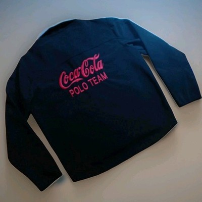 Port Authority Coca-Cola Polo Team Soft Shell Jacket Mens Large Full Zip Black