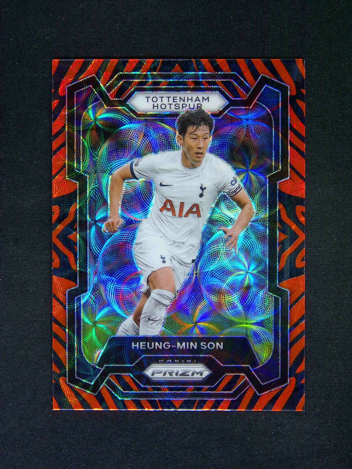 2023-24 Prizm Premier Heung-Min Son #125 Choice Tiger Stripe Case Hit SSP