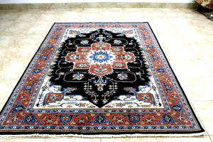 9X6 MUSEUM MASTERPIECE HAND KNOTED 400+KPSI VEGETABLE DYE HERIZZ SERAPI WOOL RUG