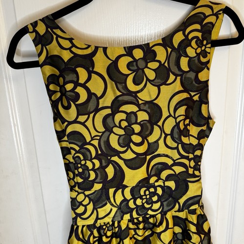 Vintage Juicy Couture 100% Silk Olive Floral Dress GORGEOUS! Y2k Sz 6 - Picture 7 of 9
