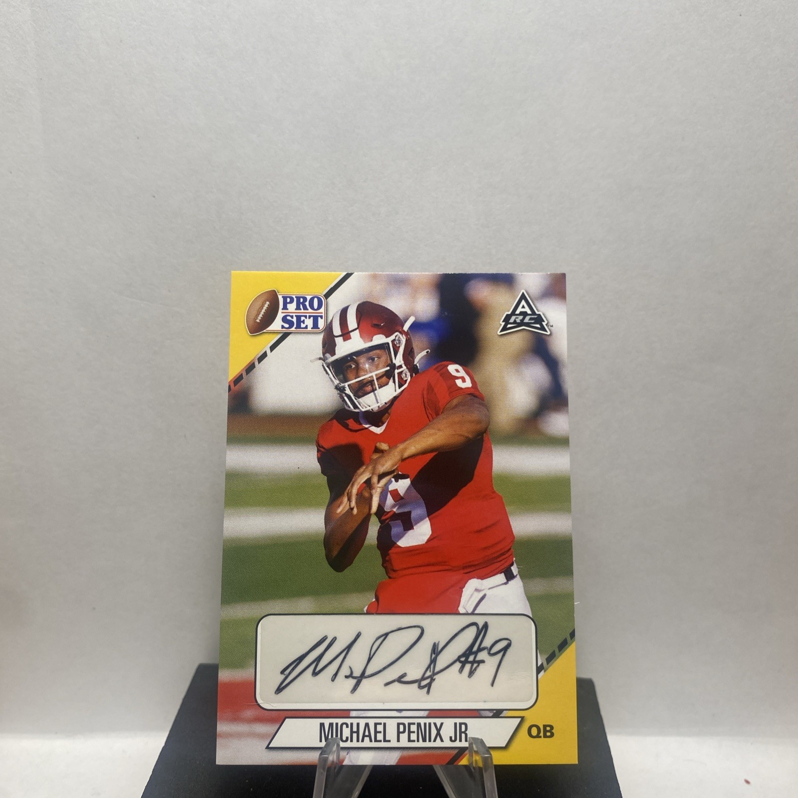 2021 Leaf Pro Set College Michael Penix Jr. #PS-MPJ Autographed yellow RC