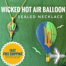 Universal Studios Wicked Emerald City Balloon Necklace Hot Air Balloon