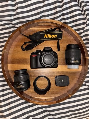 Nikon D3100 14.2MP Digital SLR Camera Kit Black w/ 18-55mm & 55-200mm