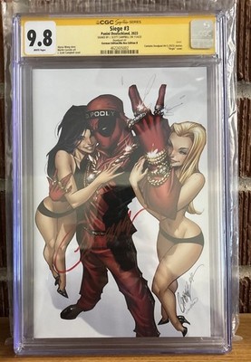 Siege 3, CGC 9.8, German Deadpool, J. Scott Campbell Signature Series
