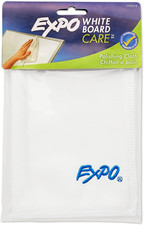 Microfiber Cleaning Cloth, White, 1 Count - Washable, Reusable, For Whiteboard,