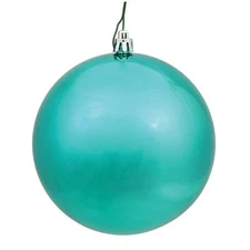 Vickerman N591044DSV Sea Foam Shiny UV Drilled Ball Ornament  4 in. - 6 per Bag