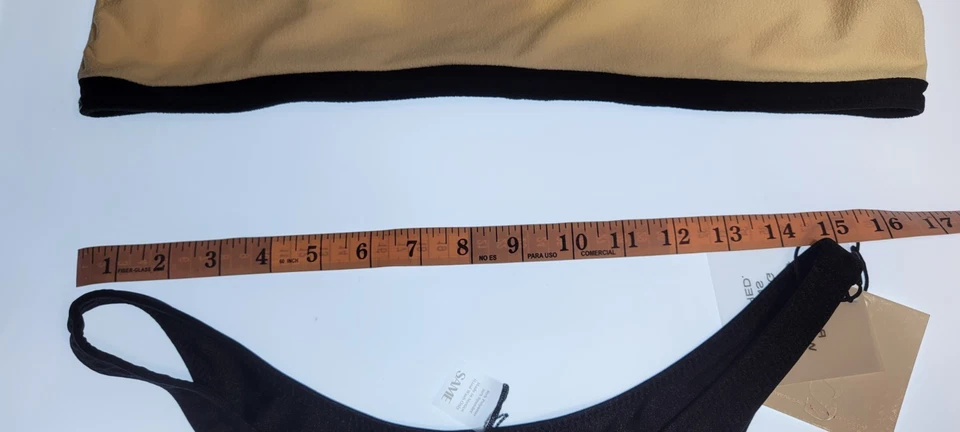 SAME Bikini Los Angeles Mujer Top XXL Parte Inferior Grande Punta Alta Imitación Gamuza Crema Foto 4 de 4