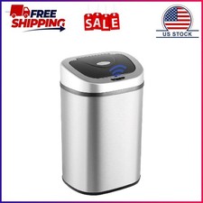 Nine Stars Automatic Trash Can, 21 Gallon Stainless Steel, Motion Sensor Hands F