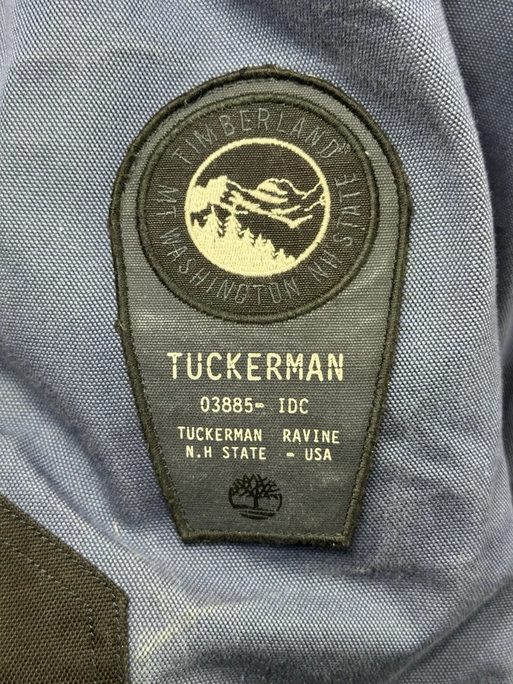Abrigo Parka Timberland Tuckerman Para Hombres Cremallera Completa Lona a Presión Resistente Azul XXL De Colección Foto 3 de 4