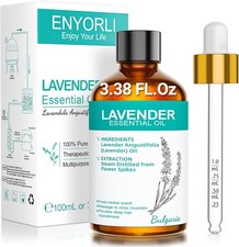 Lavender Essential Oil 3.38 fl oz 100ml , Lavender Oil for Home Daily Use, fo