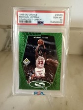 1998 Upper Deck Choice Starquest Green Michael Jordan #SQ30 PSA 10 GEM MINT