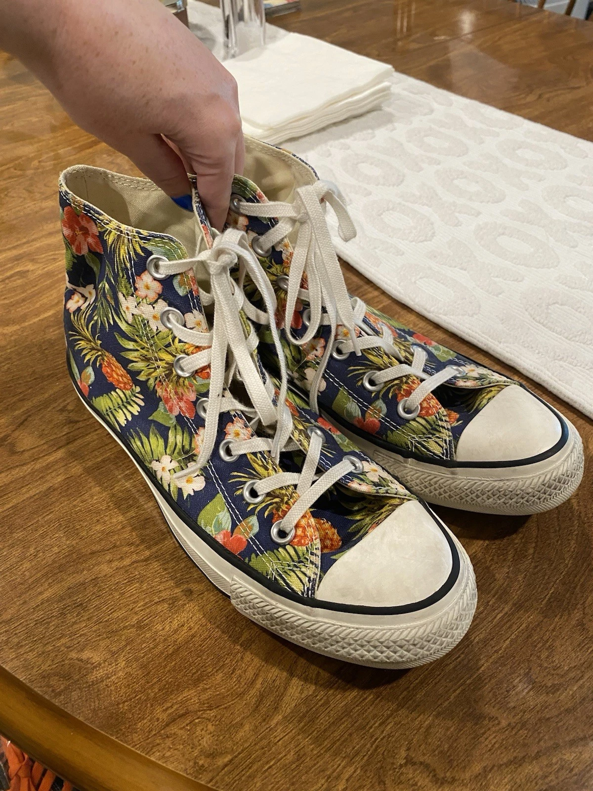 Converse alte donna stampa tropicale taglia 7