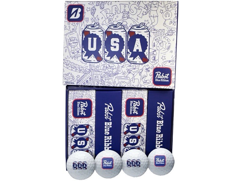 Bridgestone x PBR Pabst Blue Ribbon Beer Kit Limited Golf Balls