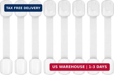 Child Safety Cabinet Locks, 8-Pack, Easy Install with 3M Adhesive, No Screws or