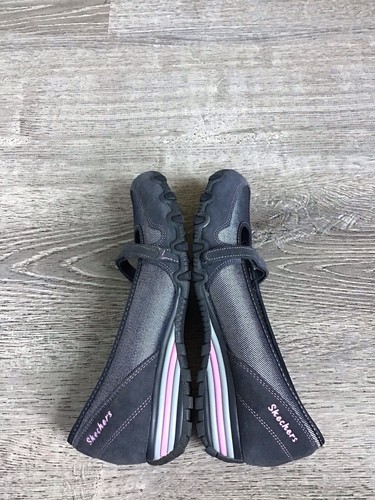 Skechers OG Women’s Bikers Mary Jane Shoes Flats Size 7.5 Slate Gray 21183 - Afbeelding 9 van 11