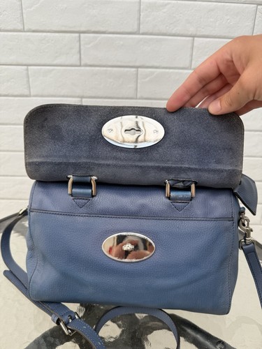 Mulberry Leather Blue Del Rey Top Handle Bag - Picture 17 of 24