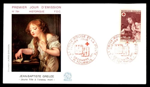 Mayfairstamps France FDC 1971 Painting Young Woman Red Cross First Day Cover aaw