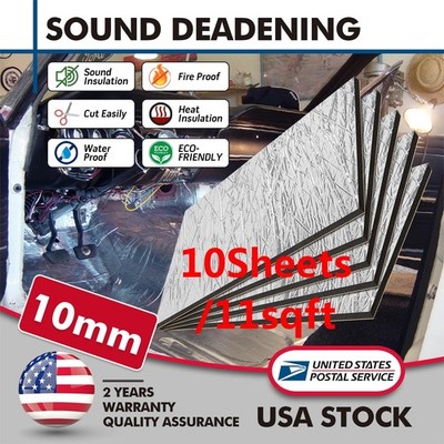 11sq.ft Sound Deadener Noise Blocker Car Fender/Firewall Heat Shield Insulation