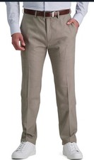Kenneth Cole Reaction Mens Slim Fit Dress Pants 33W x 32L Oatmeal Solid