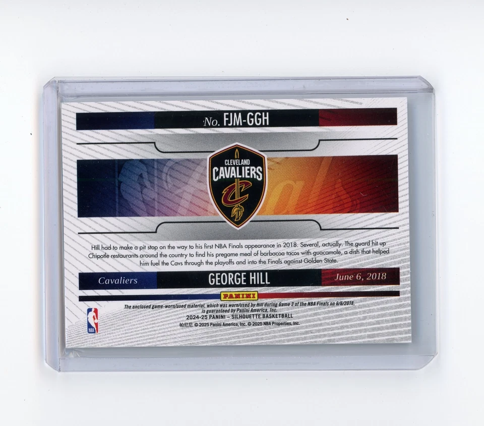 Parche Panini Silhouette George Hill 2018 Finales NBA Juego 3 Usado en Juego 2024-25 Foto 2 de 2