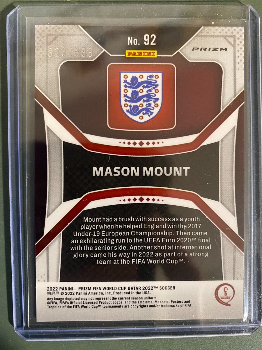 2022 Panini Prizm Qatar World Cup Mason Mount #323/399 Red