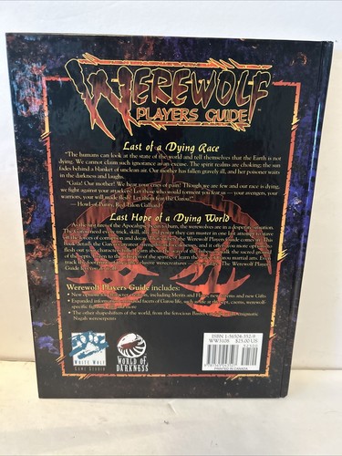 Werewolf Player's Guide WW3108 White Wolf Publishing Staff 1998 Hardcover - Foto 2 di 6