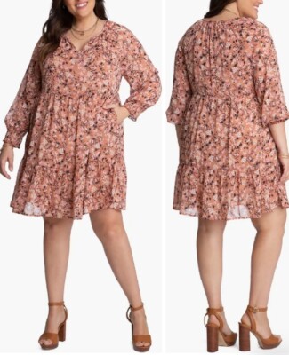 adyson parker maxi dress Adyson Parker 2X Blue Floral Maxi Dress Sleeveless Plein Air Combo