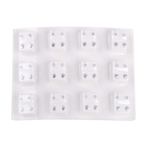 12 Paar Medizinische Ohrstecker Gesundheitsstecker Stahl Ohr Piercing Stecker - Bild 2 von 3