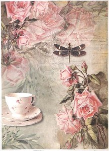 Papier de Riz Découpage Scrapbooking Feuille Craft fleurs roses Papier de Riz Découpage Scrapbooking Feuille Craft fleurs roses