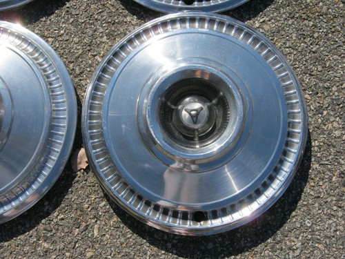 Factory original 1963 1964 Dodge Polara Coronet 14 inch hubcaps wheel covers - Picture 5 of 24