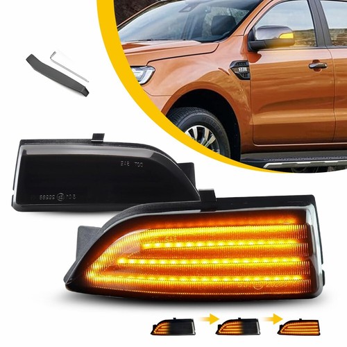 2x Sequential LED Side Mirror Turn Lights Signal For Ford 2019-23 Ranger Lariat - 第 14/17 張圖片