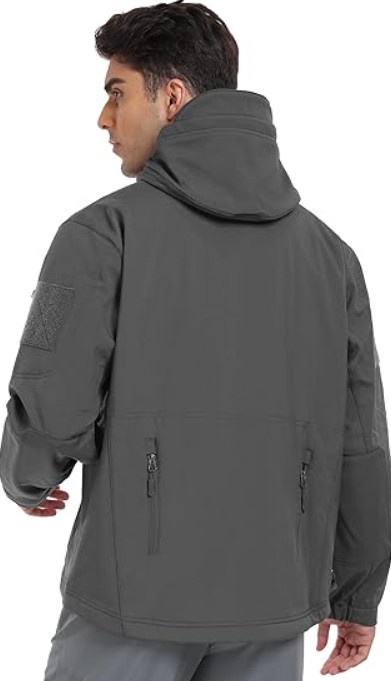 Men's Tactical Jacket Waterproof Soft Shell Military Warm Outdoor Work Coat