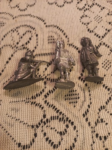 Pewter 7 Piece Marching Band Miniatures Vintage Unpainted - Picture 9 of 10