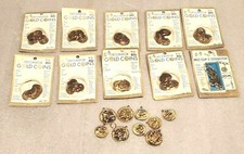 vtg E-Z Decorator Gold Coins for making BELLY DANCER outfits,10 pkg of 18 ea 9