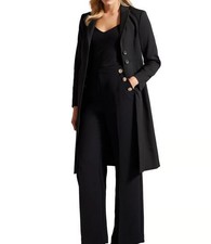 Ted Baker Remmiaa Smart Formal City Coat Size 4 Uk 14 Black Bnwt £295