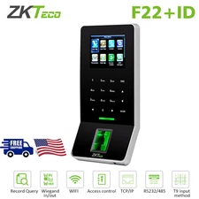 ZKTeco F22 2.4-inch Fingerprint Time Access Control Systems TCP/IP Clock ID