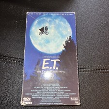 E.T. ET The Extra Terrestrial VHS 1982 Rare Green and Black Tape Spielberg FREE