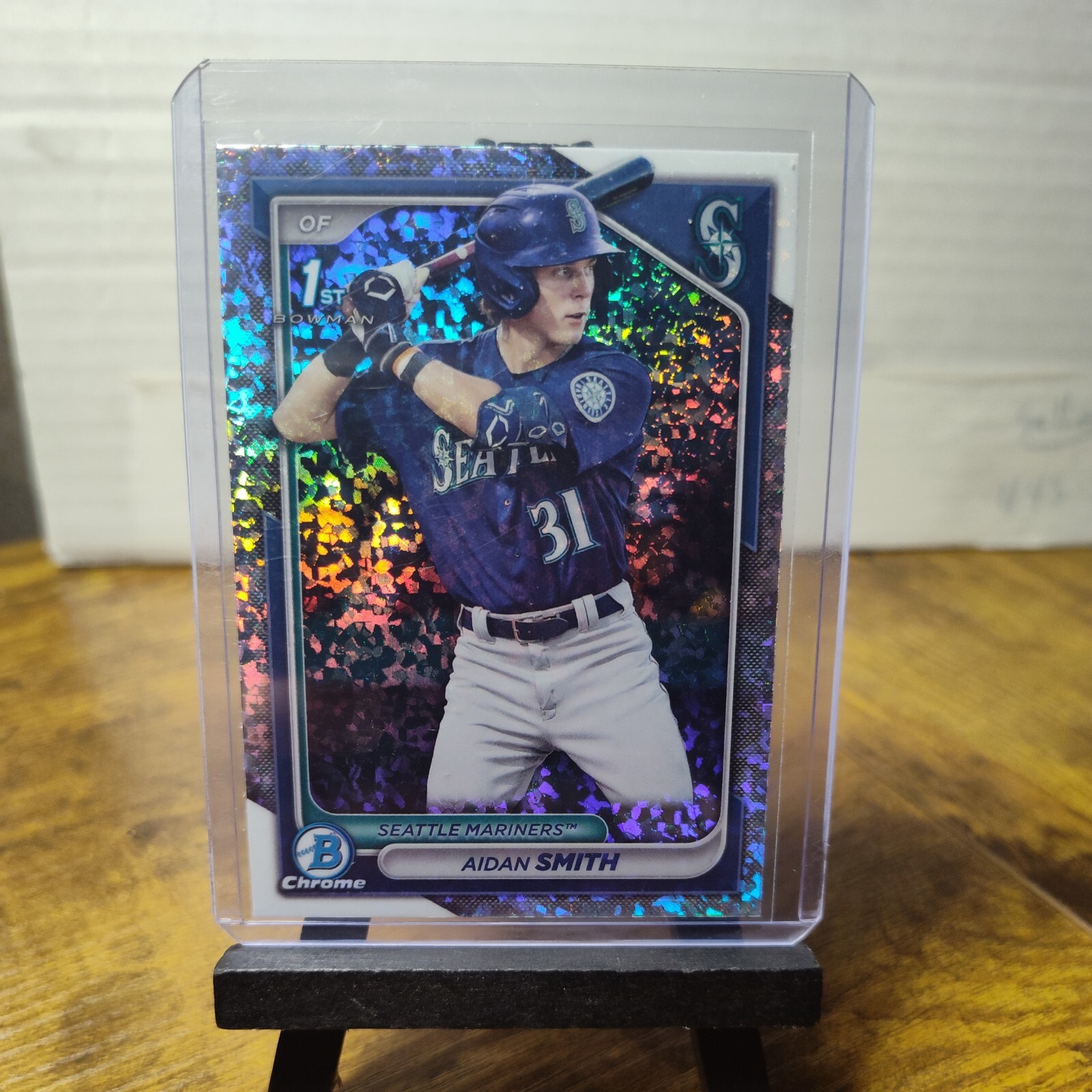 2024 Bowman Chrome Prospects Mini-Diamond Refractors #BCP-45 Aidan Smith