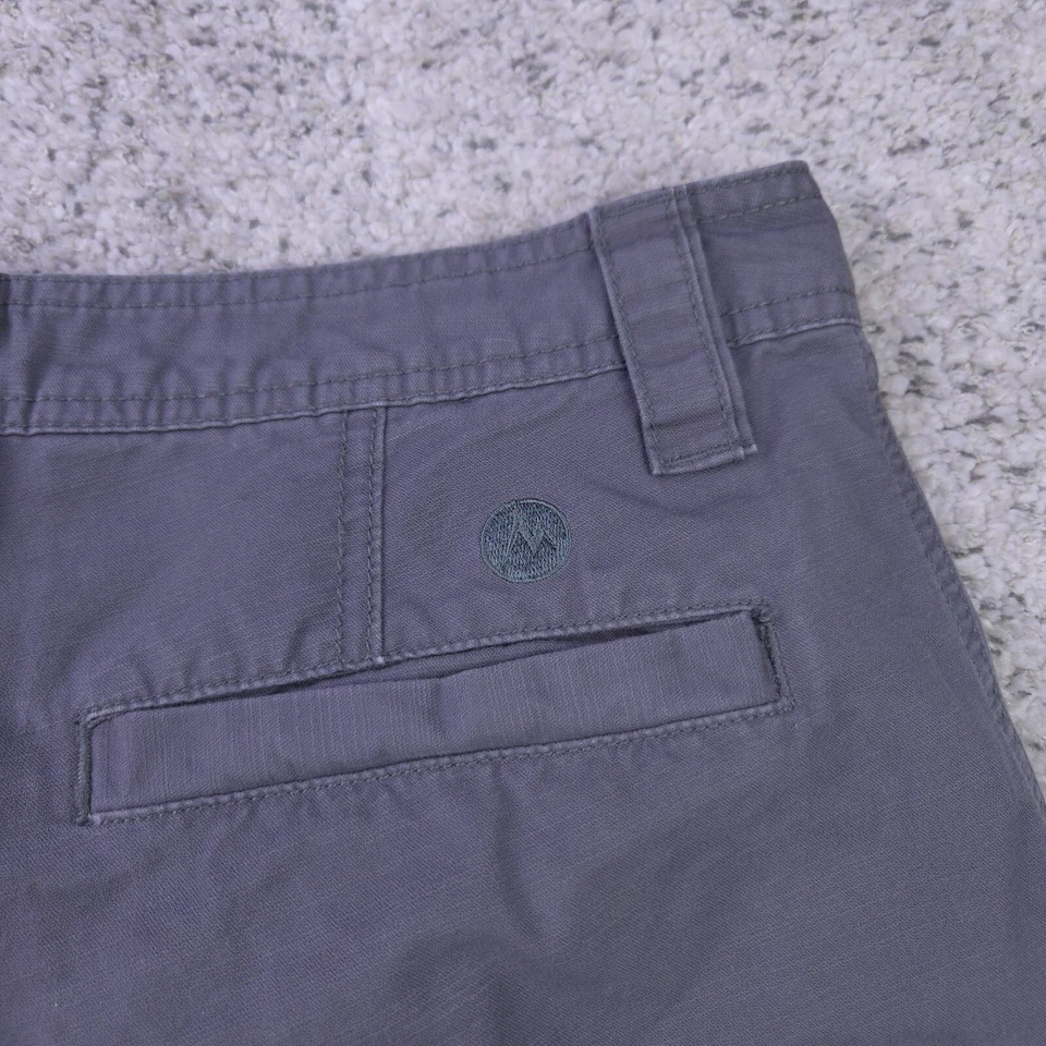 Pantalones Cortos Marmot Para Hombres 32 33 Senderismo Exterior Lona Logo 9.5 Entrepierna Gris Algodón Usado en Excelente Condición Foto 4 de 4