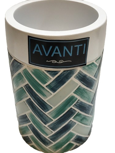 Avanti Linens Zahnbürstenhalter Catania – Grau-weißer Marmor-Look, Aus Harz, Modernes Badezimmer-Accessoire