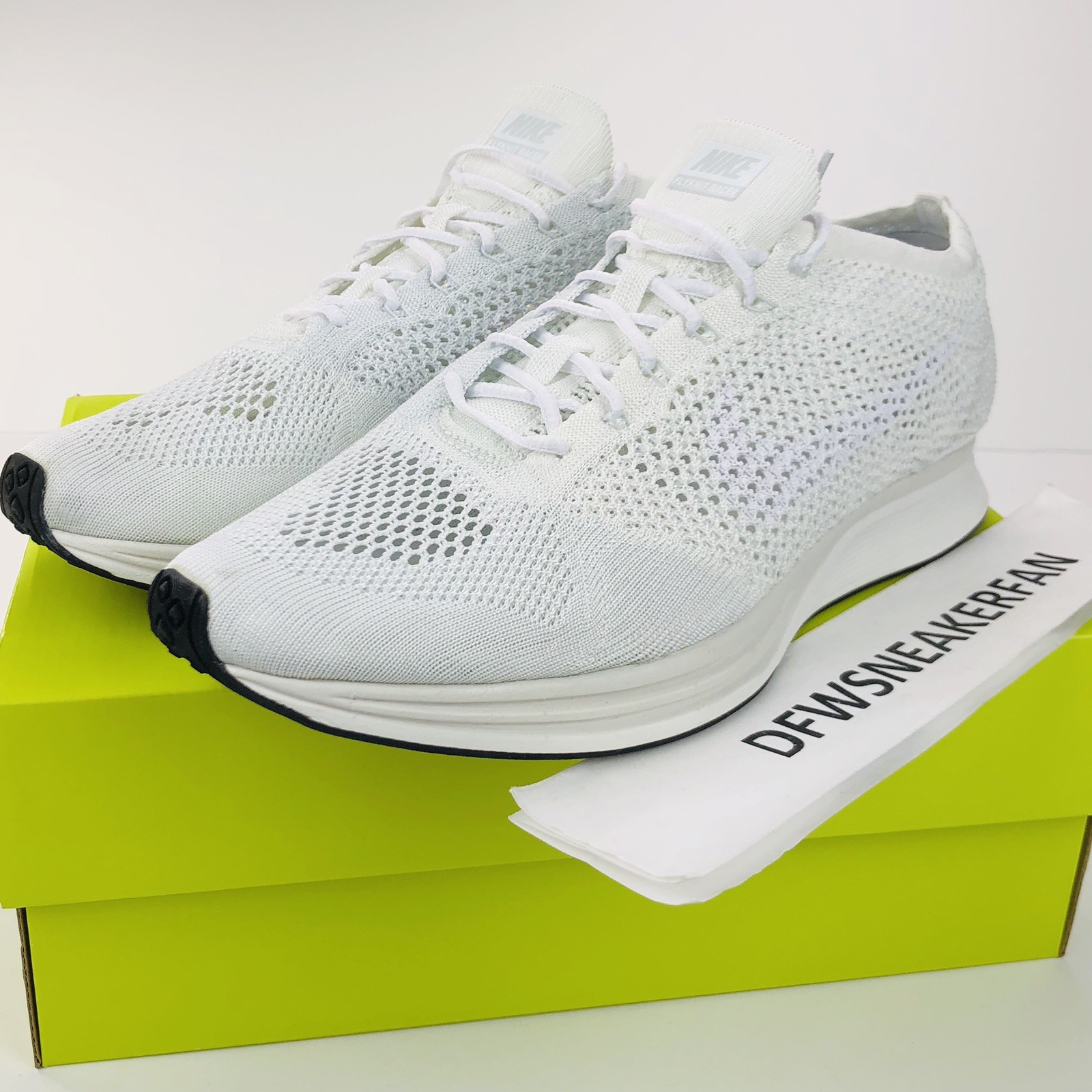 Nike Flyknit Racer Men's Size 13 Running Running Running shoes Triple White 526628-100 New 774baf Nike Flyknit Racer Men's Size 13 Running Running Running shoes Triple White 526628-100 New 774baf