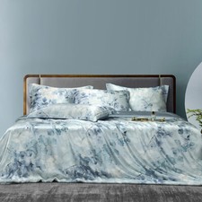 19mm Mulberry Silk Bedding Set - Quilt Cover Sheets Pillows European Style