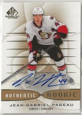 2013-14 SP Game Used Gold Autographs #179 Jean-Gabriel Pageau Ottawa
