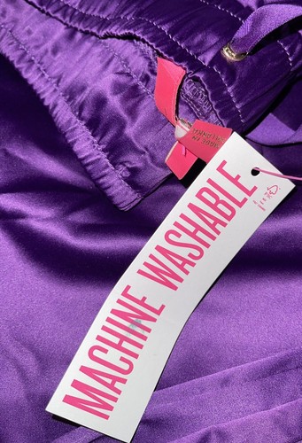 Lilly Pulitzer MEDIUM Solid PURPLE BERRY JULISSA PANTS Stretch Pull-On 29" NWT - Picture 3 of 4