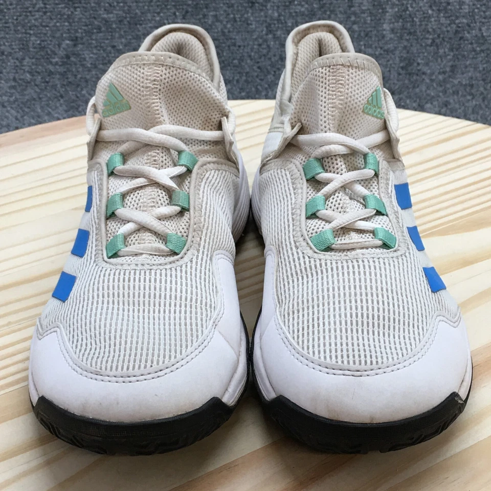 Adidas Shoes Youth 6 Boys Adizero Ubersonic Athletic Sneakers GY4020 White Blue - Image 4 of 4