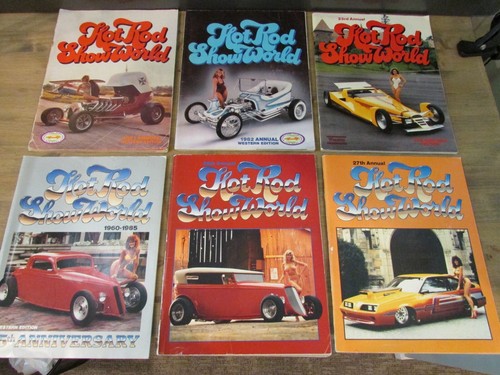 6 Vintage Annual Hot Rod Show World Magazines 1981 - 1983, 1985 - 1987