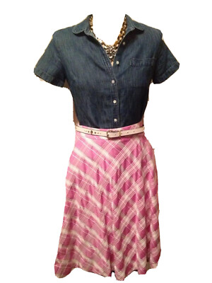 Moschino Cheap And Chic Plaid Fun Skirt